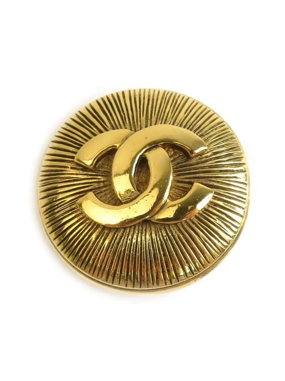 Auth Chanel Cc Logo Brooch Gold Metal - #303010C27B
